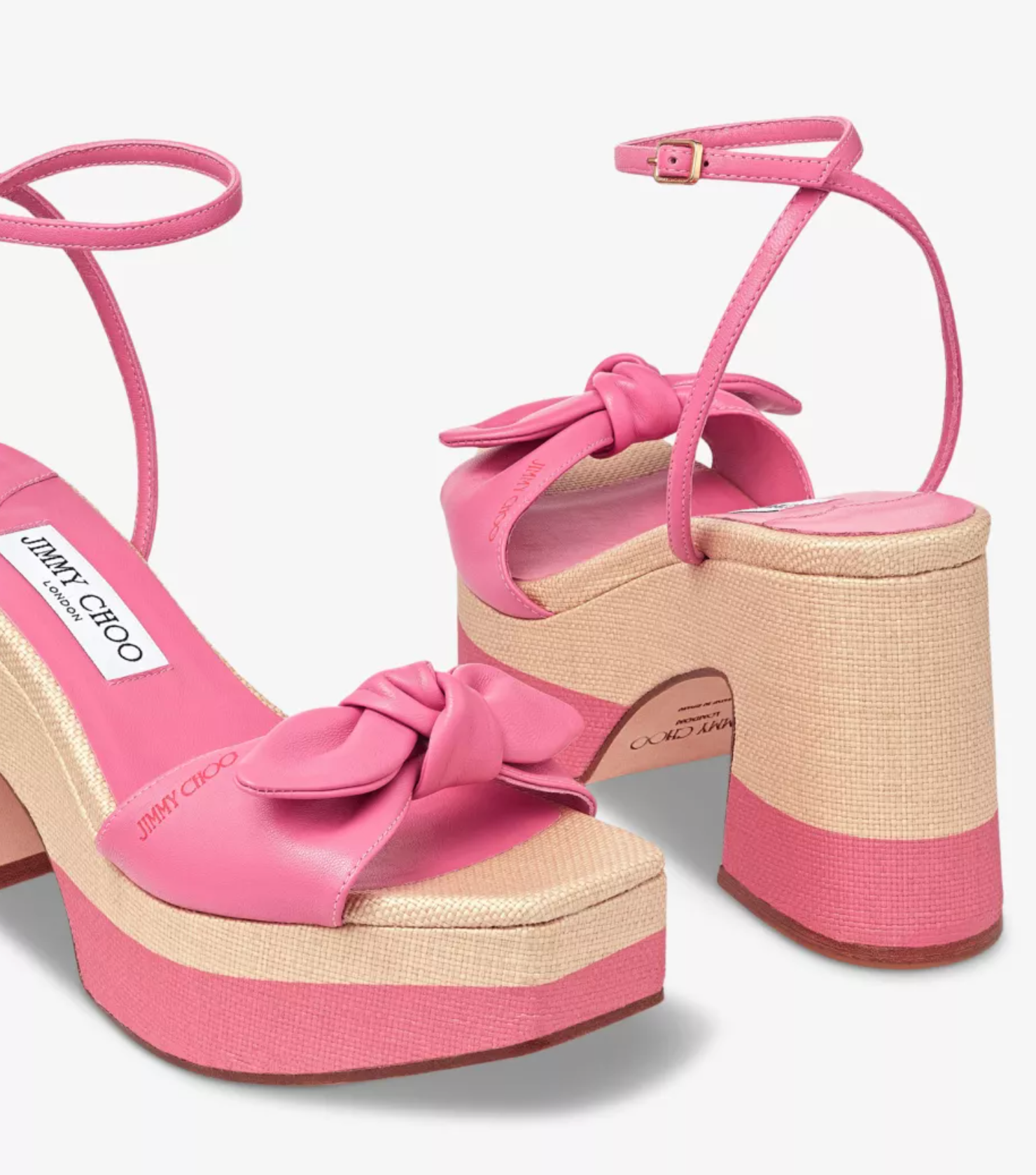 Jimmy Choo Ricia 95 Leather Platform Sandals