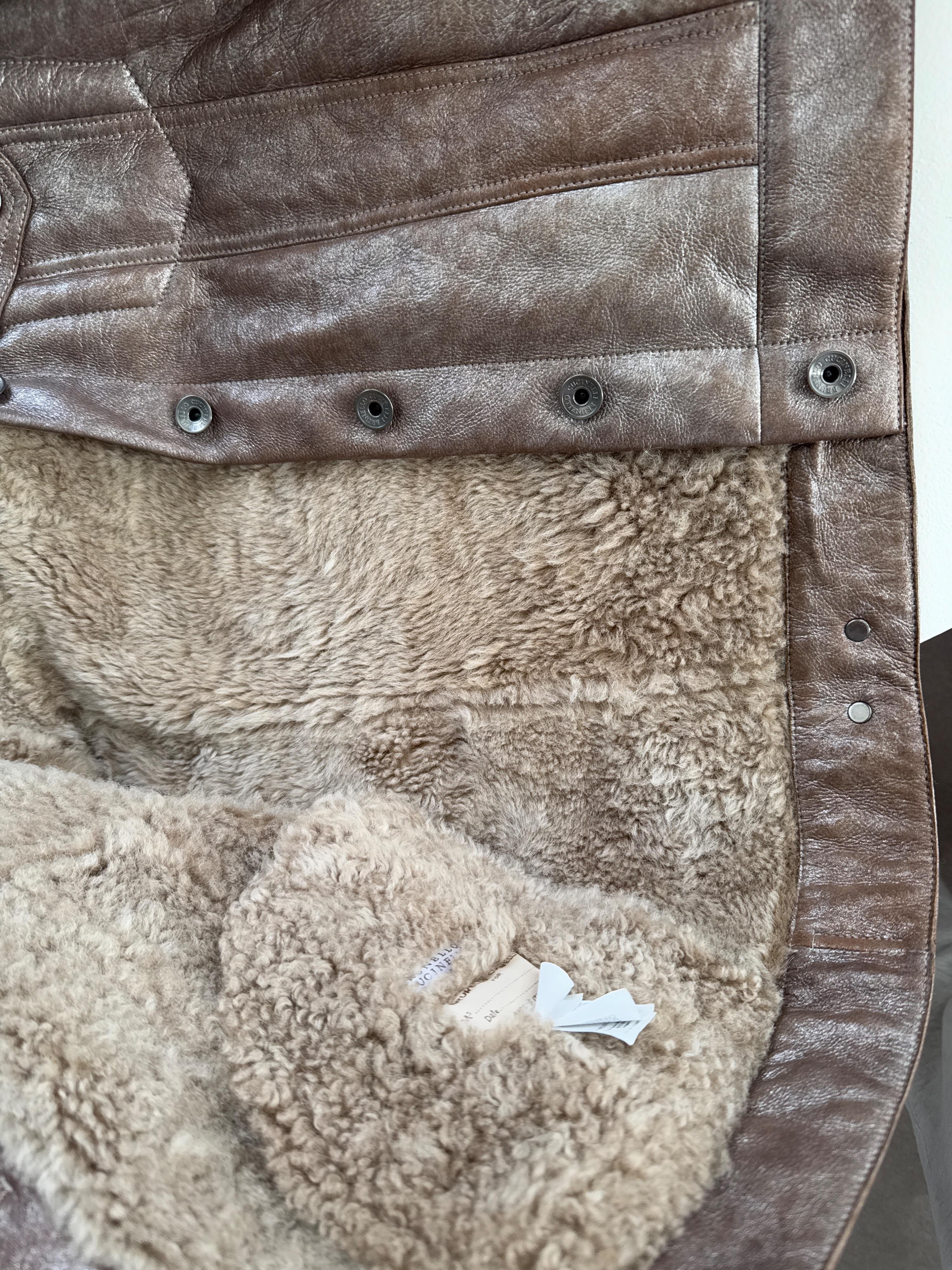 Brunello Cucinelli Metallic Brown Suede Jacket