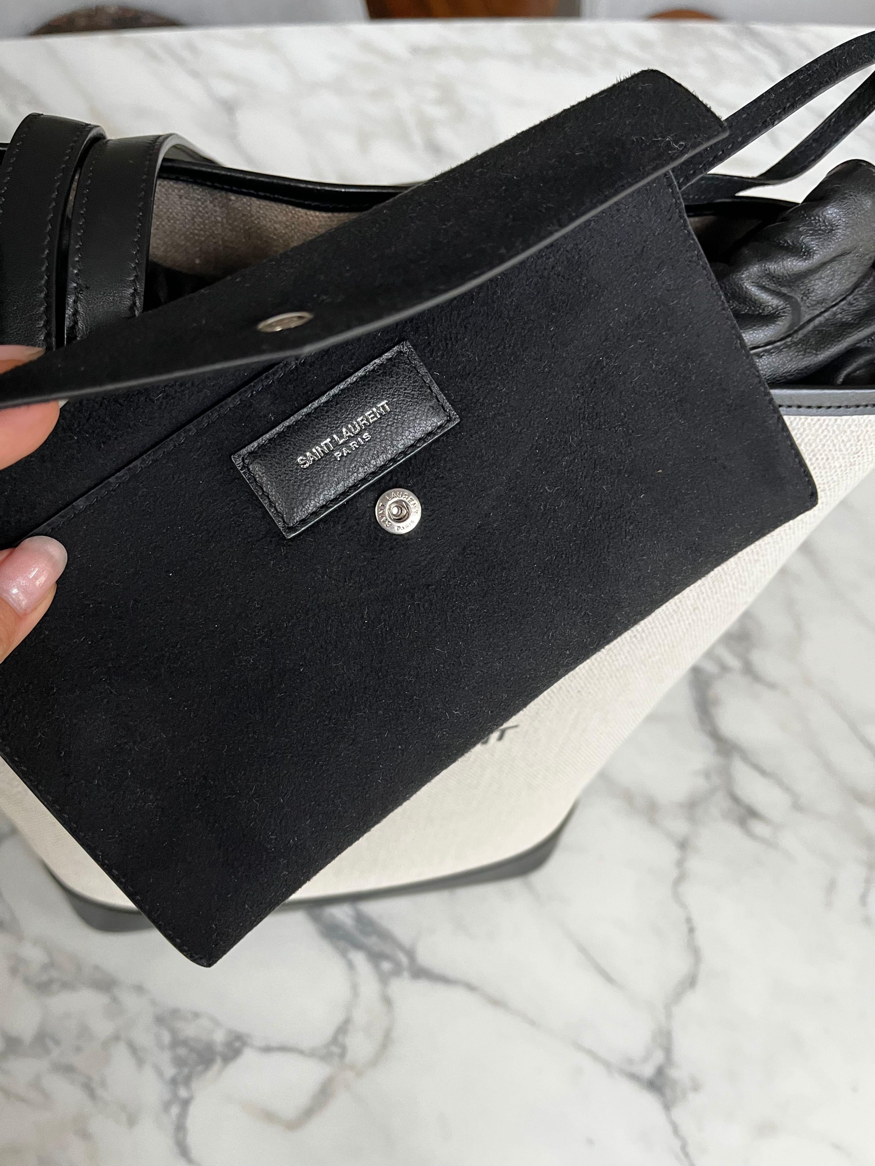 Saint Laurent Teddy Canvas Shopper Tote