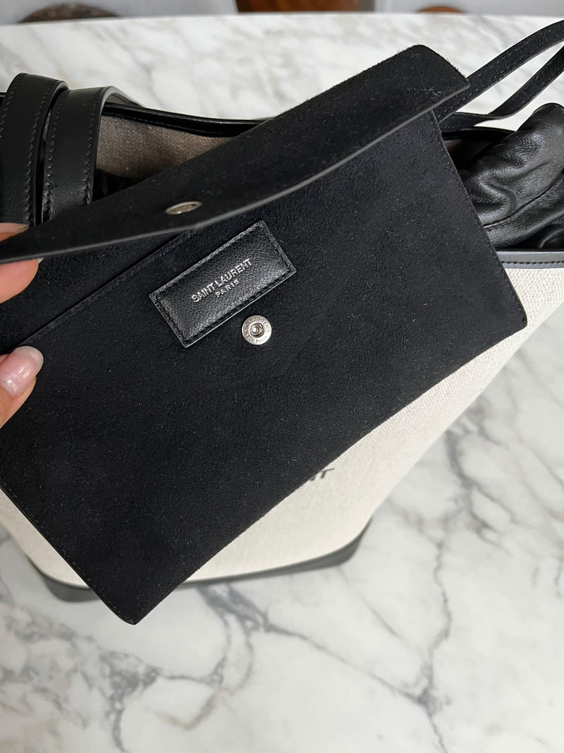 Saint Laurent Teddy Canvas Shopper Tote