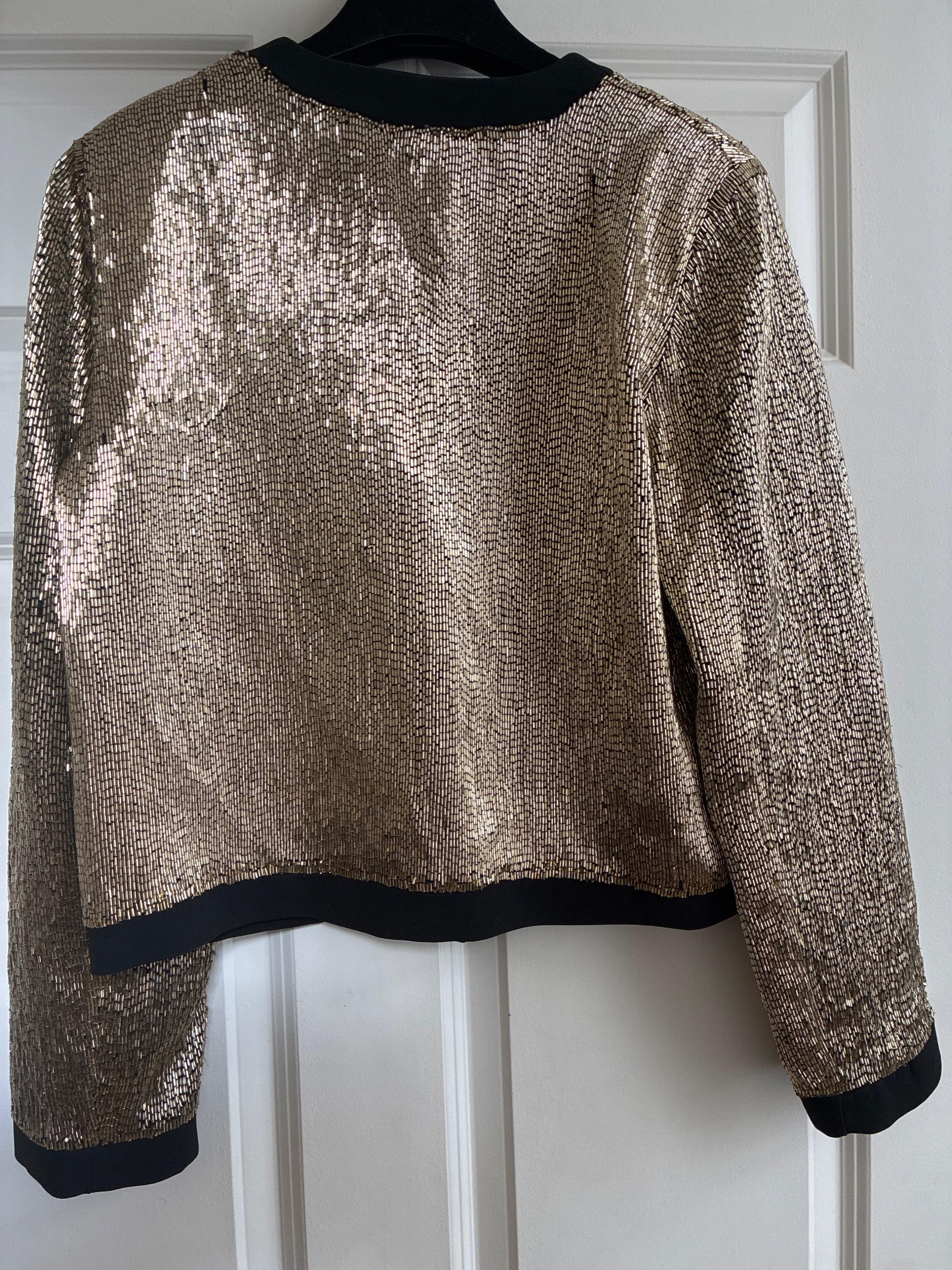 Gold Sequin Short Jacket