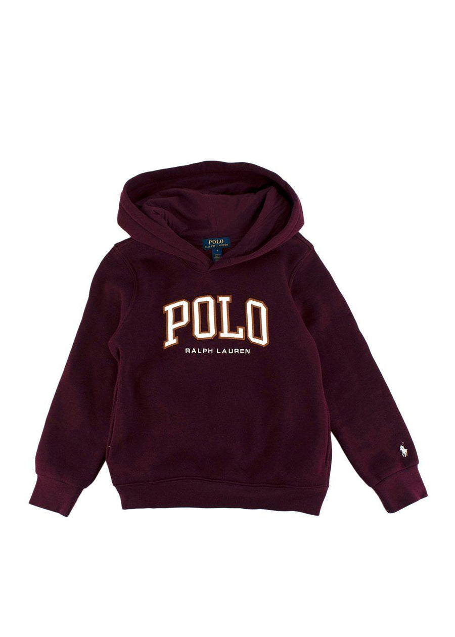 Polo Ralph Lauren Kids Burgundy Logo Hoodie