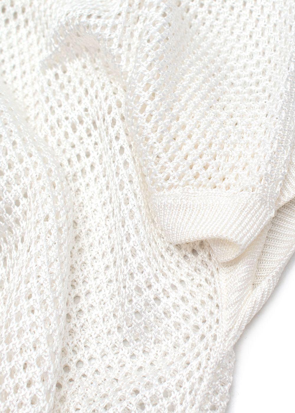 Loewe x Paulas Ibiza White Cotton Fishnet Dress