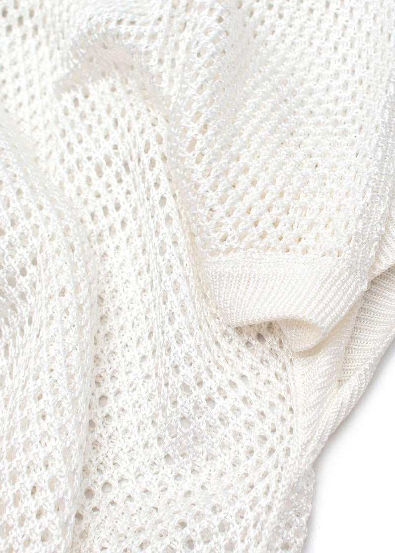 Loewe x Paulas Ibiza White Cotton Fishnet Dress