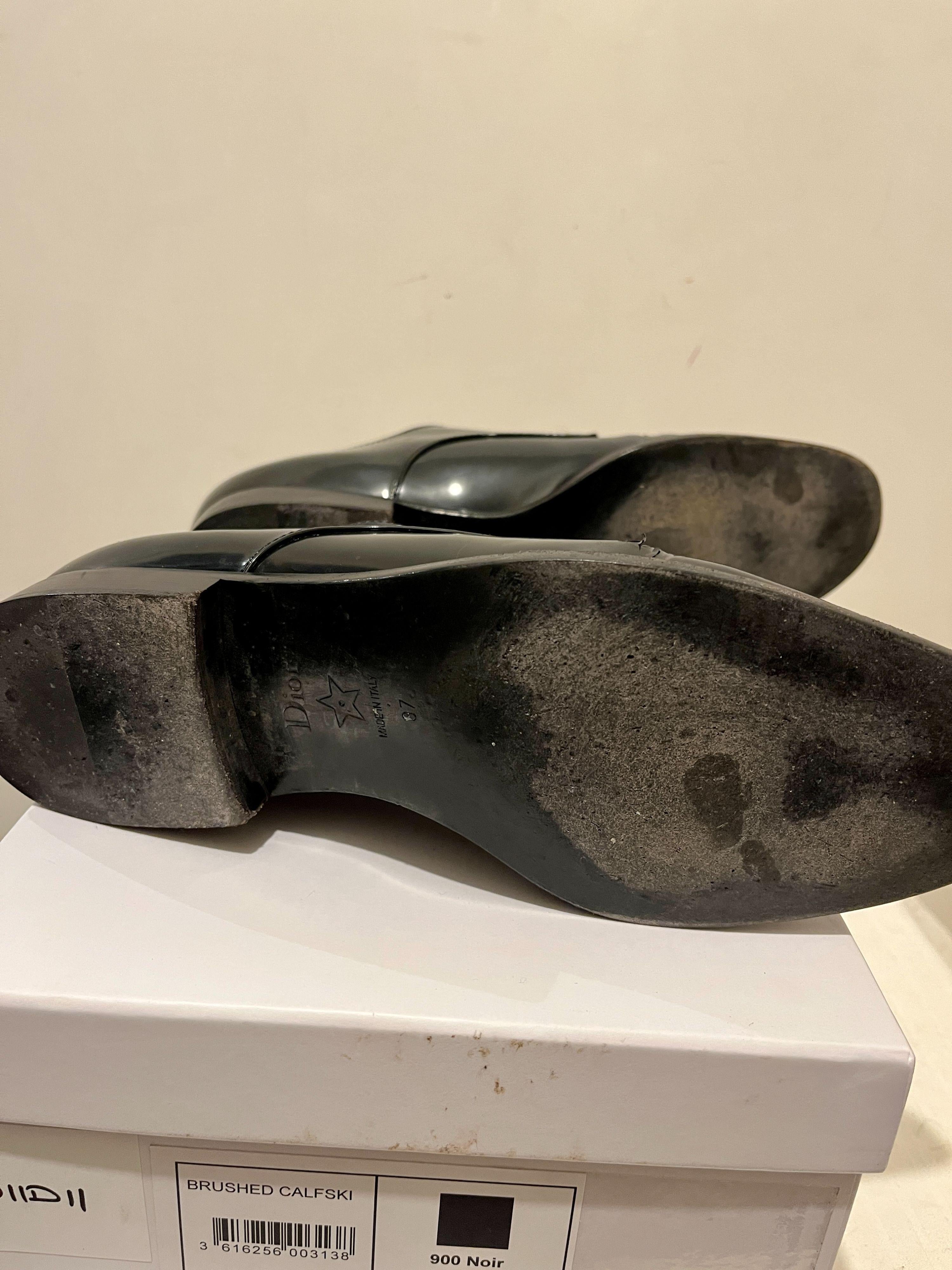 Brushed Calfskin Black Derby Shoes