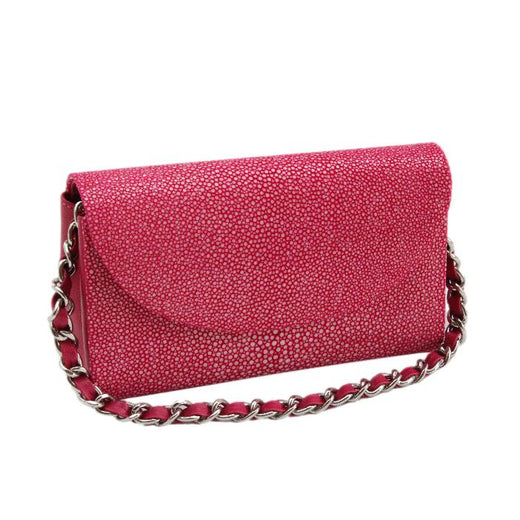 Hidetoshi Pink Stingray Chain Bag