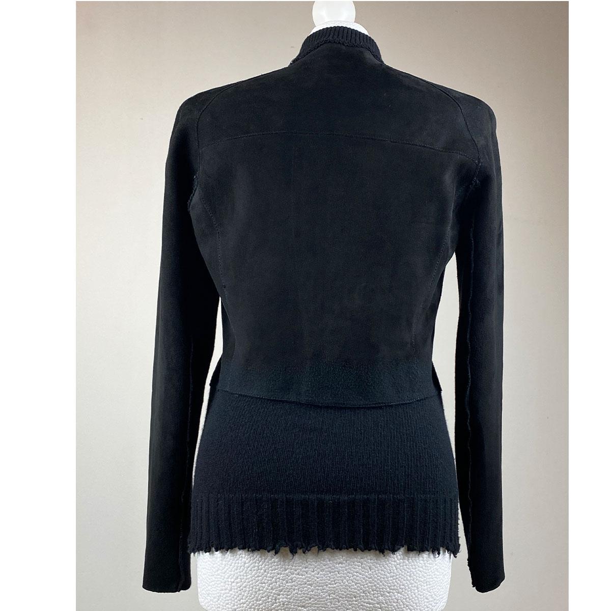 B-Used black suede biker jacket