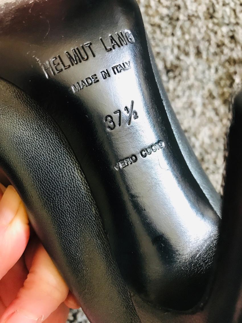 Helmut Lang Leather Pewter Pumps