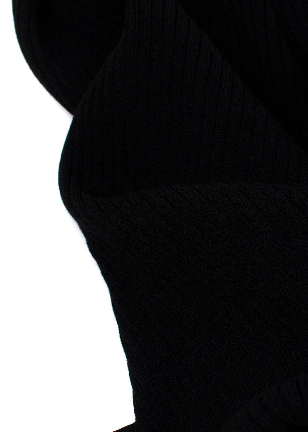 Awake Mode Black Ribbed Backless Top
