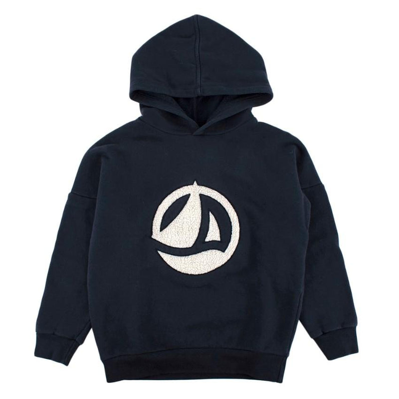 Petit Bateau Navy Boat Logo Hooded Sweatshirt