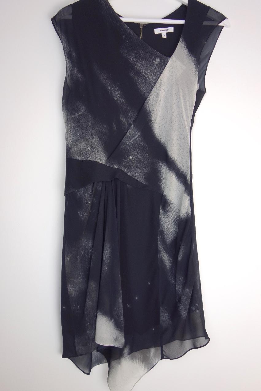 Helmut Lang Printed stretch-silk dress