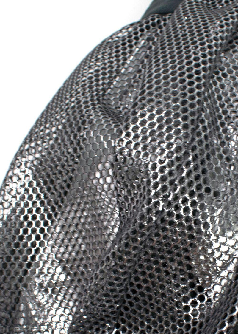 Dior Fall 2021 Metallic Silver Mesh Midi Skirt
