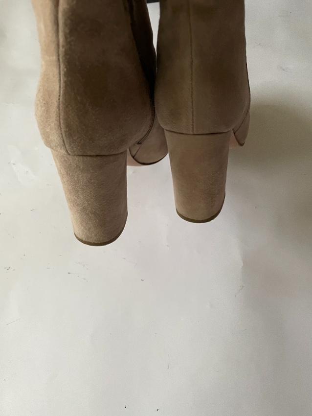 Iris and Ink light beige suede ankle boots