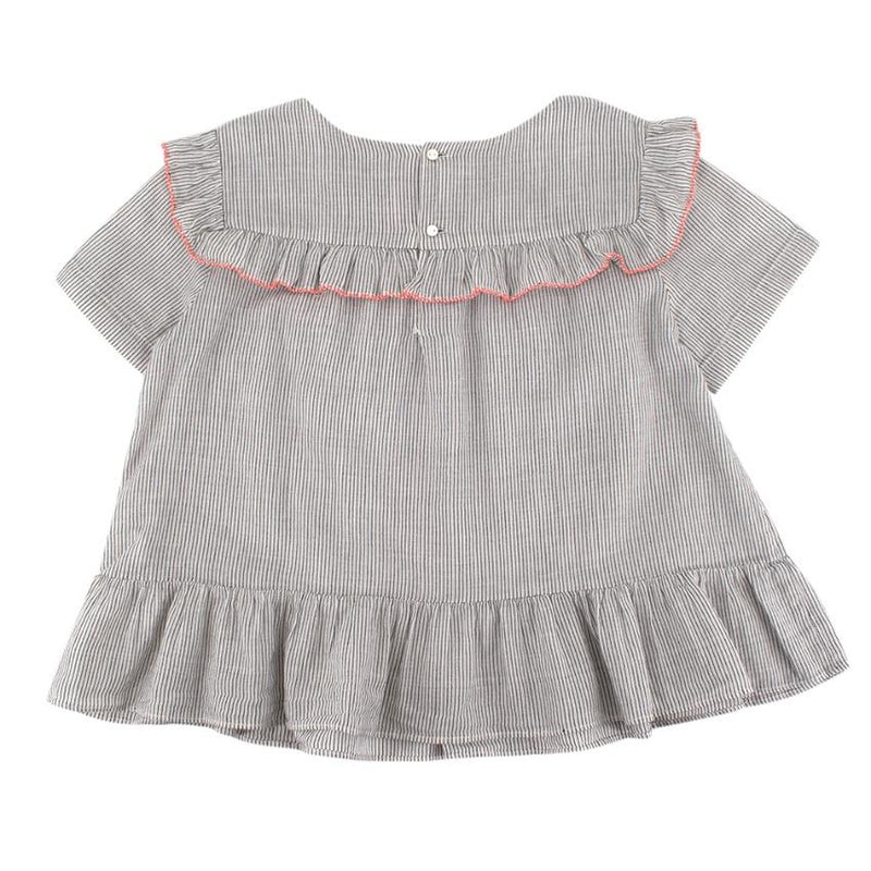 Bonpoint White & Black Striped Top