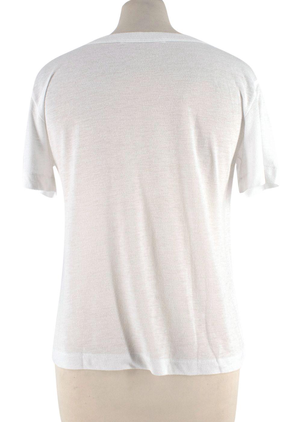 Sacai Luck Lace Trim White T-Shirt