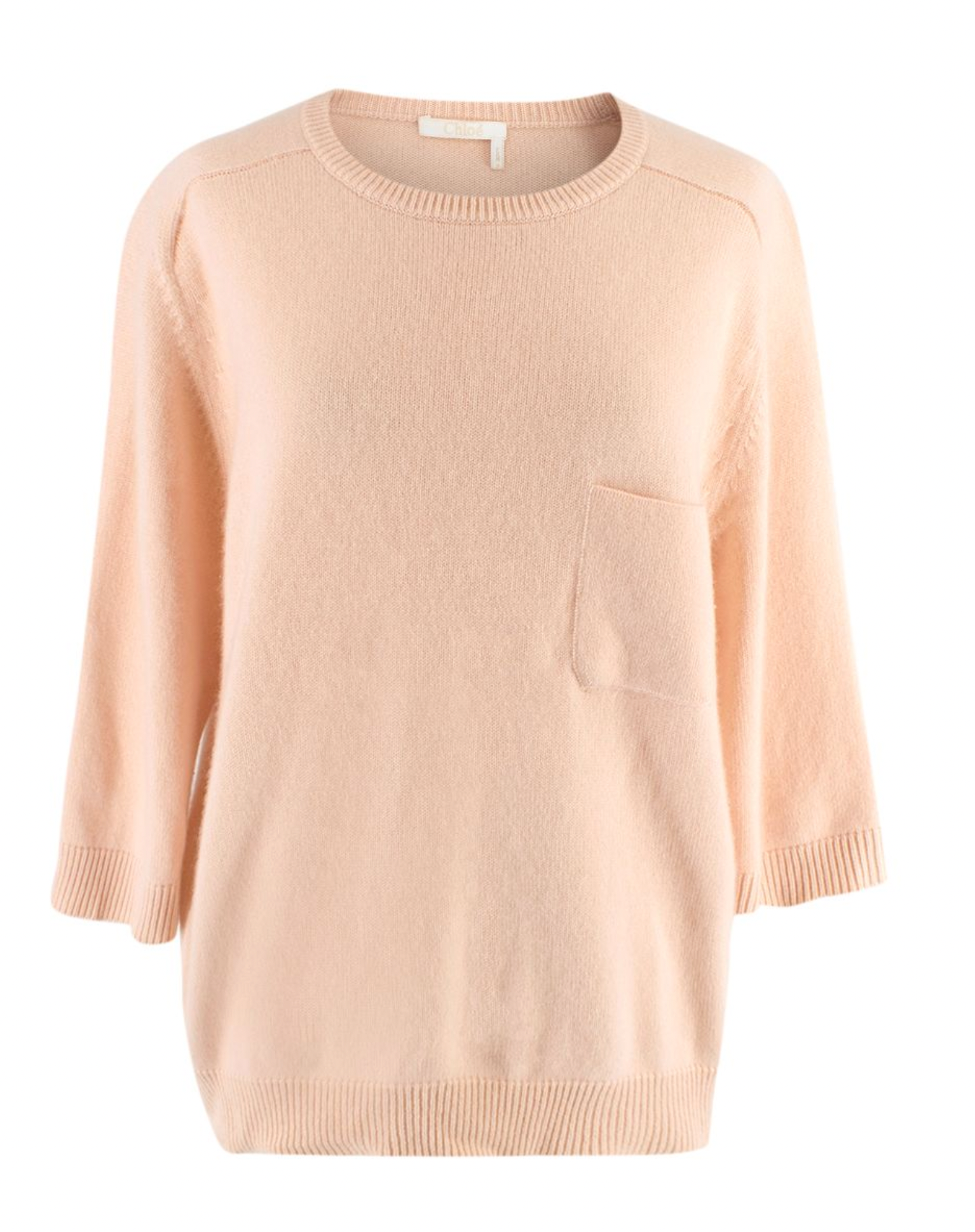 Chloe Cropped Sleeve Cashmere Jumper
