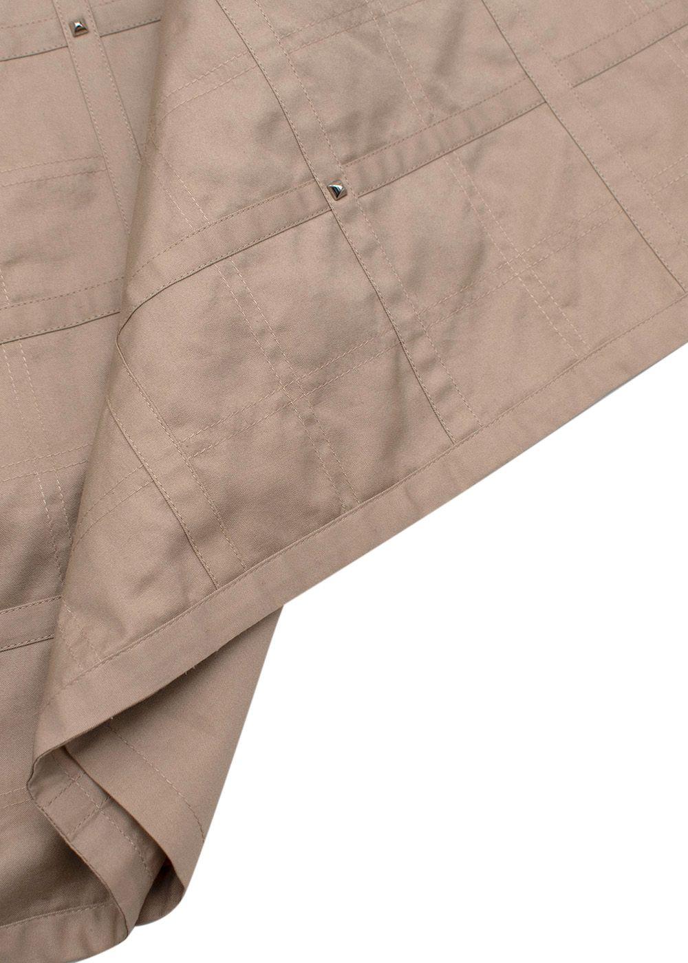 Hermes Beige Studded Cotton Tunic