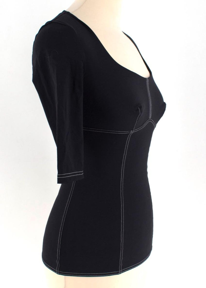 Ernest Leoty Black & Pink Corset Inspired Set of 2 Tops