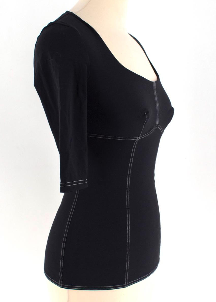 Ernest Leoty Black & Pink Corset Inspired Set of 2 Tops