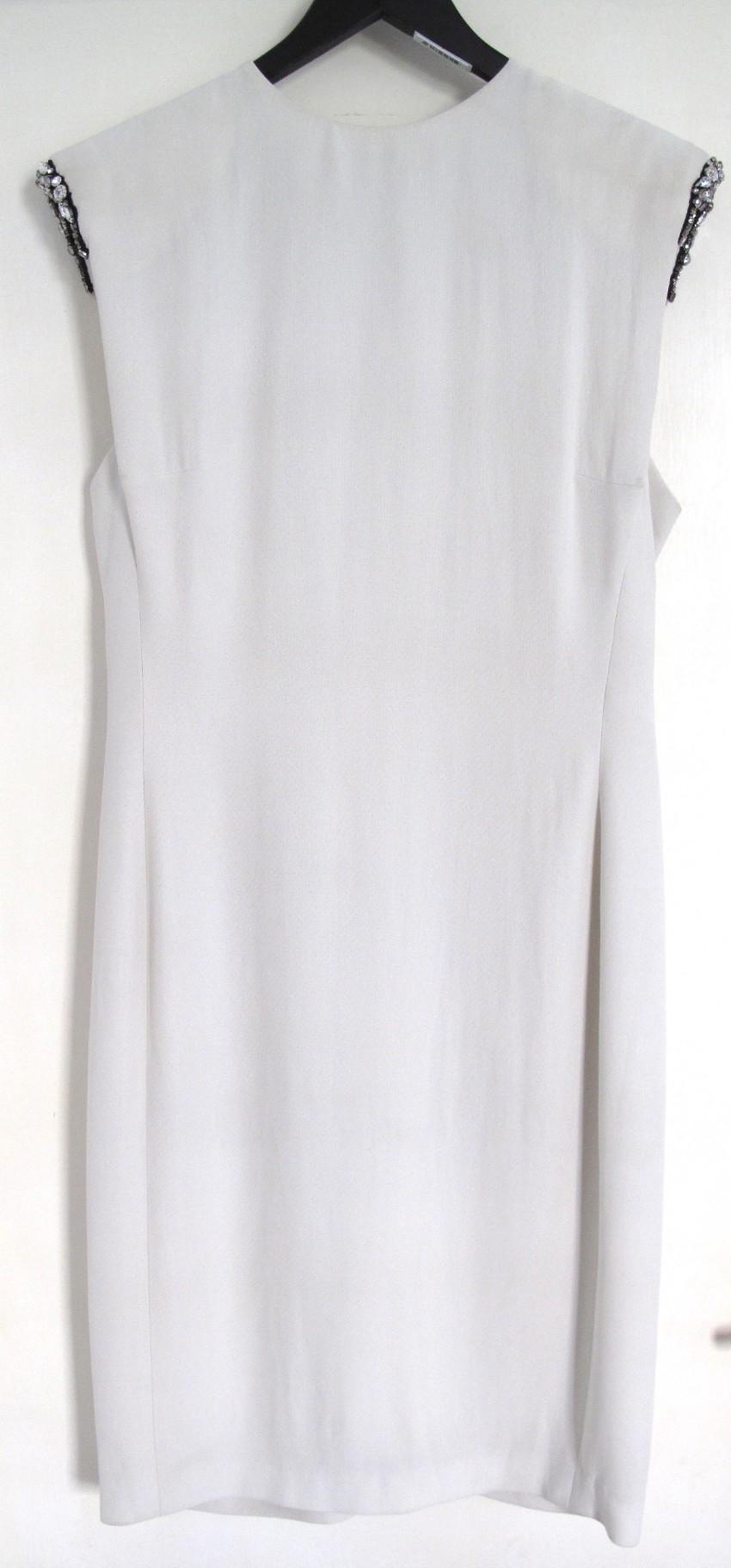 Lanvin Crystal-Embellished Padded Shoulder Dress