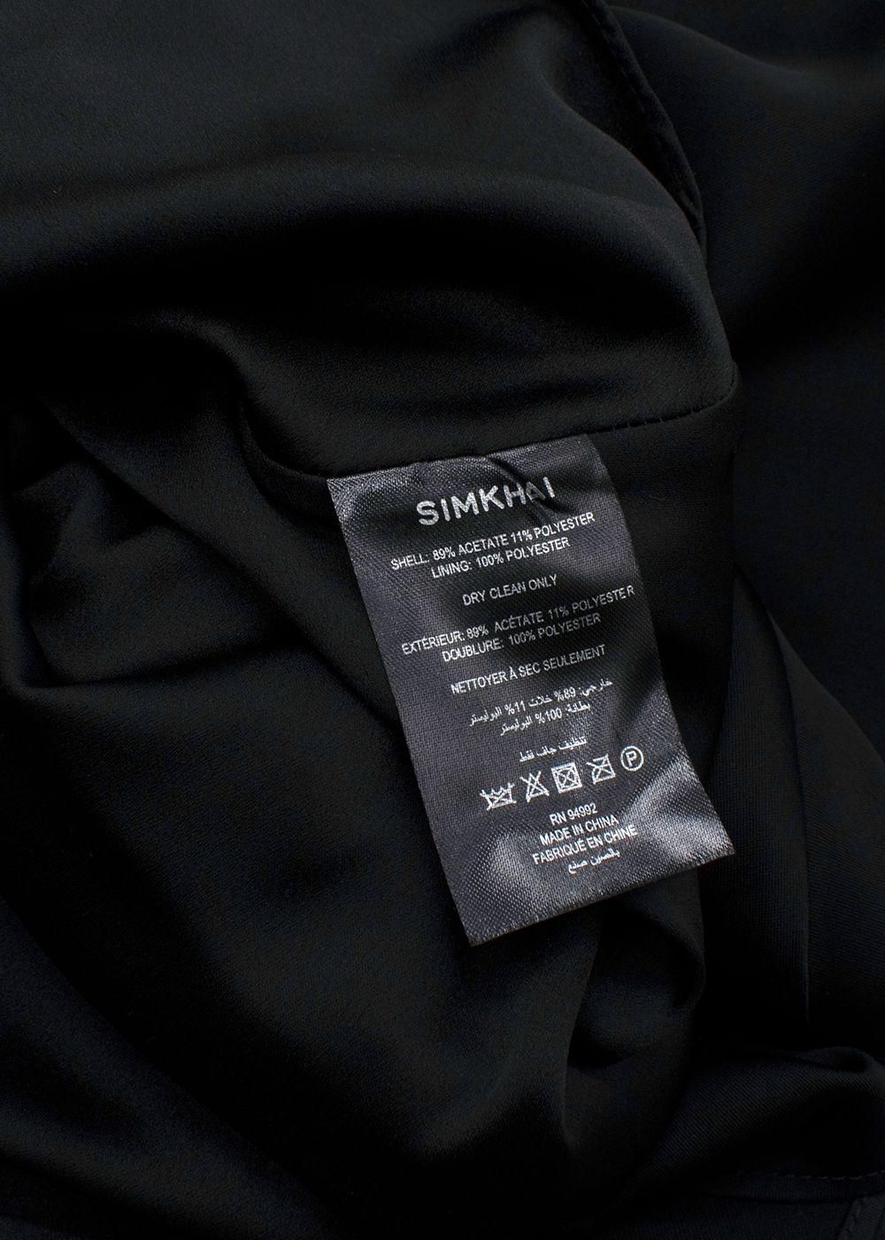Simkhai Black Satin Midi Skirt