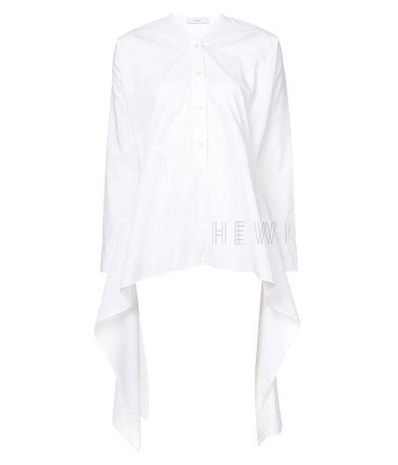 Tome White Tie Black Blouse