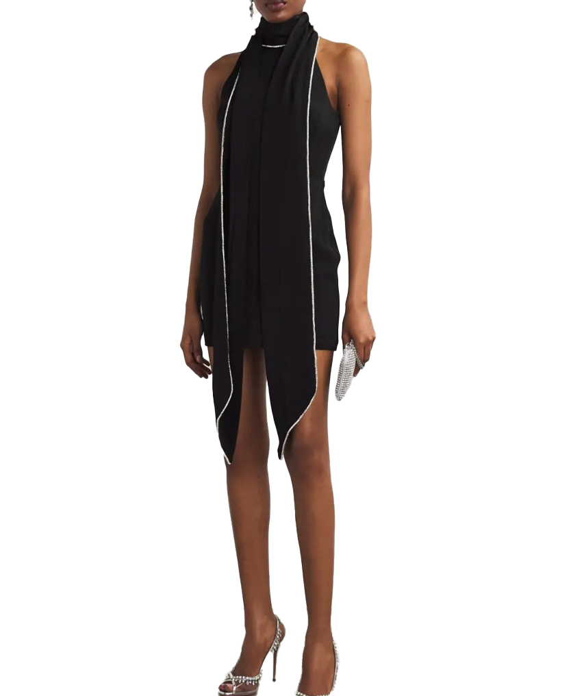 Alex Perry Embellished Scarf Mini Dress
