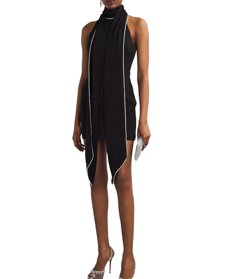 Alex Perry Embellished Scarf Mini Dress