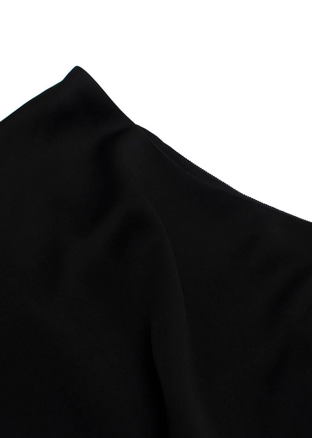 Simkhai Black Satin Midi Skirt