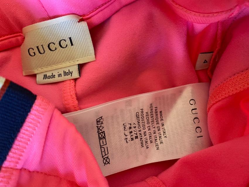 Gucci Kids 4Y Pink Technical Jersey Leggings