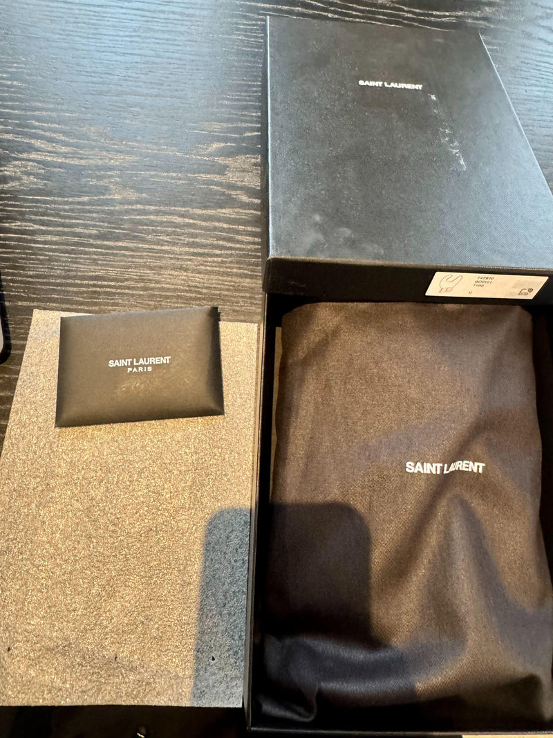Saint Laurent Black Leather Cassandra Bag