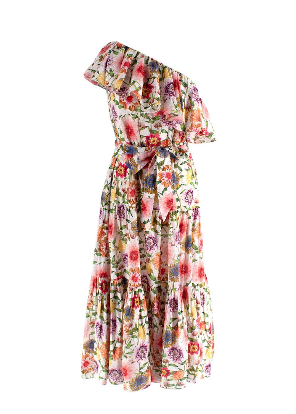 Borgo De Nor Petra Floral One Shoulder Dress