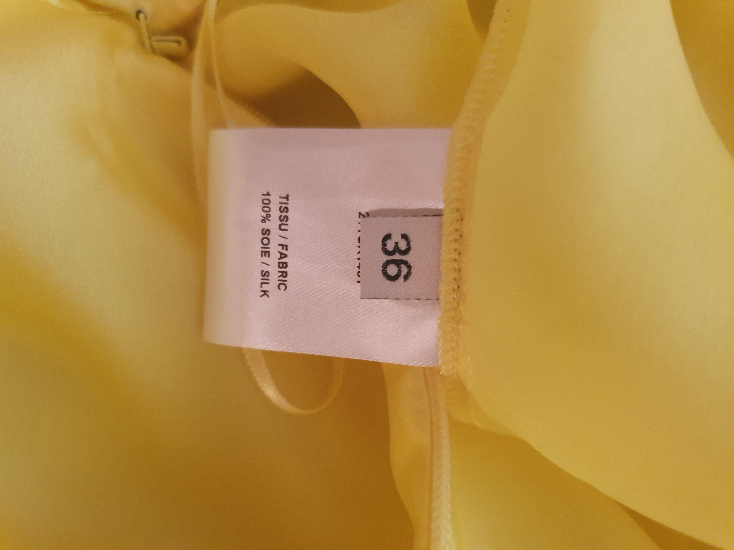 Yellow Ruffled Asymmetric Skirt