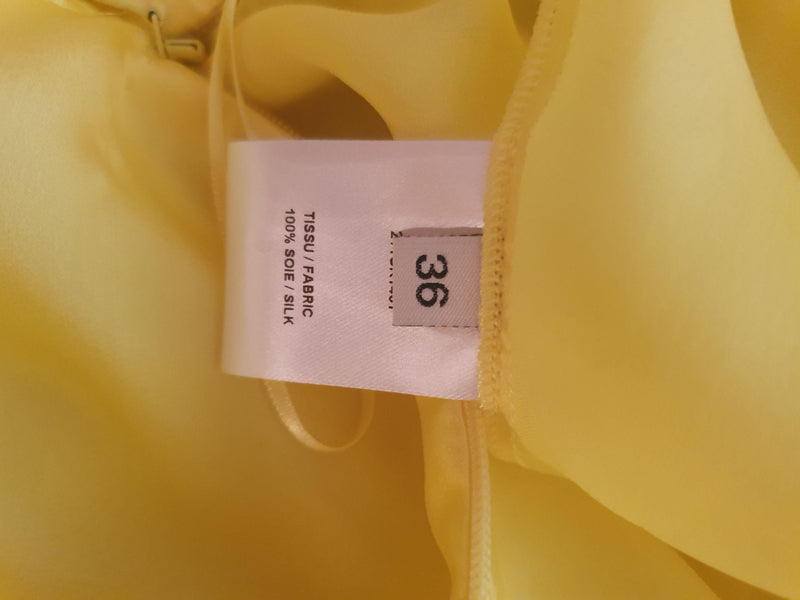 Yellow Ruffled Asymmetric Skirt