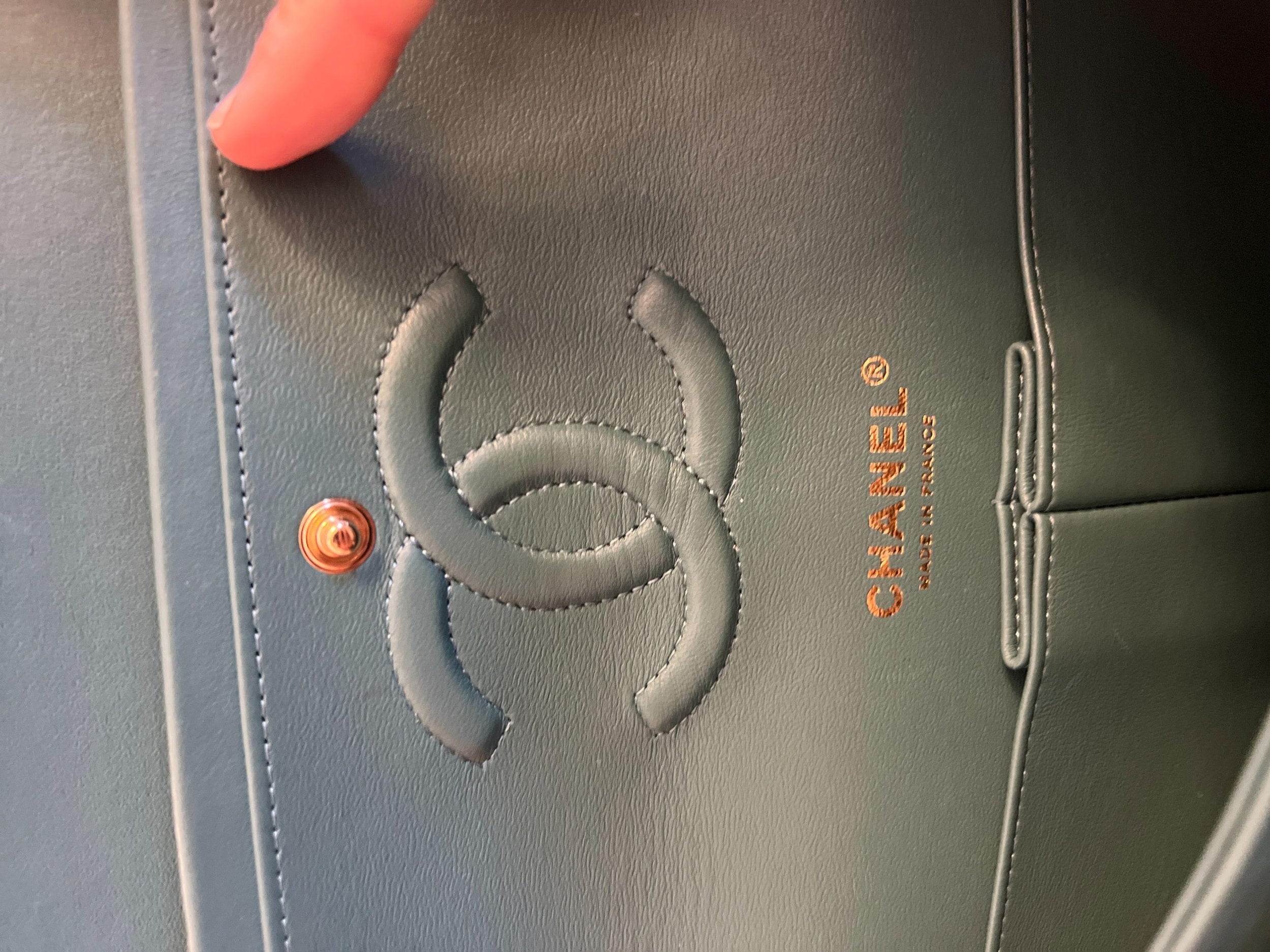 Chanel Teal Green Medium Quilted Flap Bag