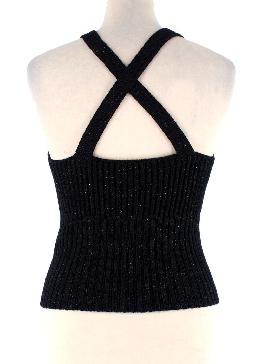 Bottega Veneta Black Sparkle Knitted Vest
