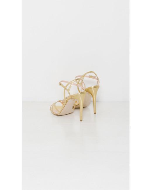 Rupert Sanderson Flare Gold Sandals
