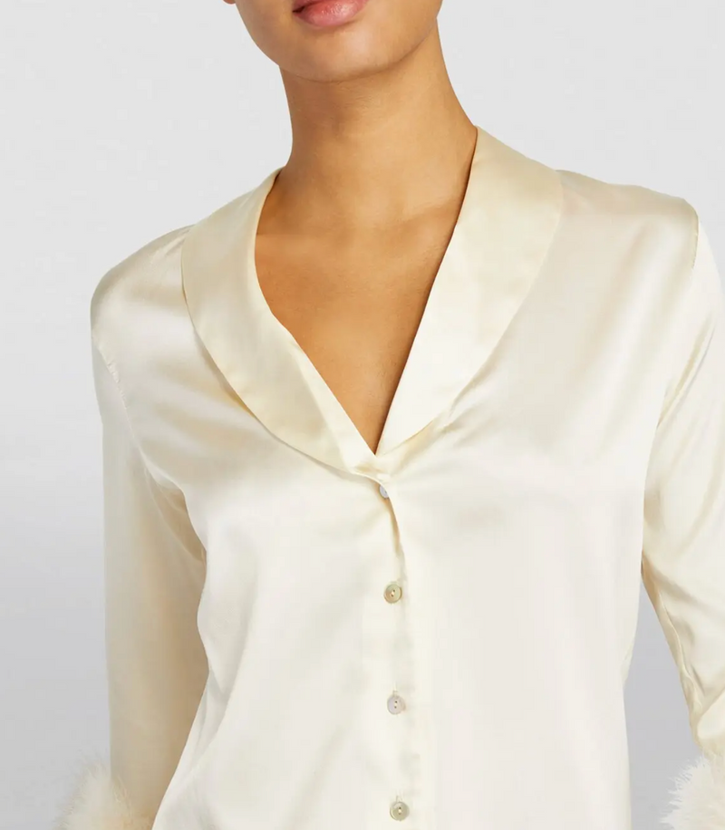 Gilda & Pearl Silk Celeste Pyjama Set