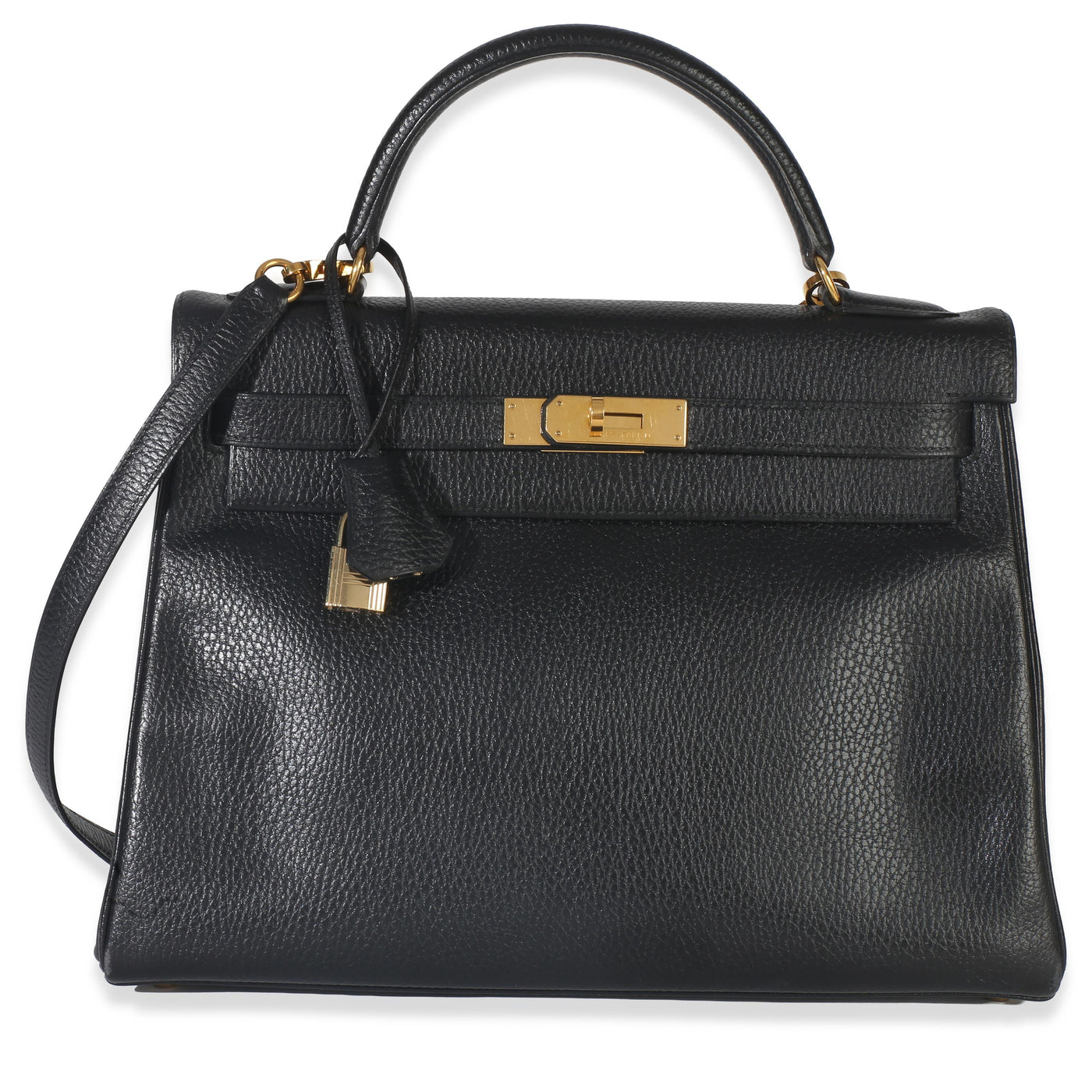 Hermès  Black Ardennes Vintage Kelly  32 GHW