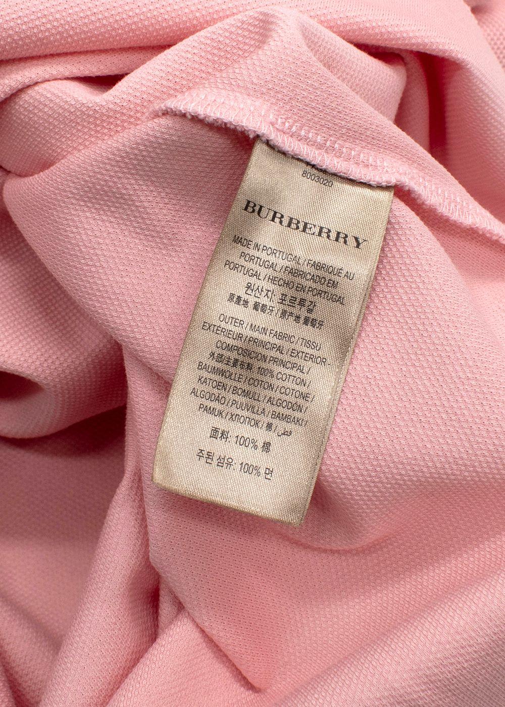Burberry Pink Logo Polo Shirt