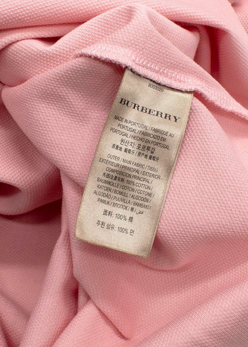 Burberry Pink Logo Polo Shirt