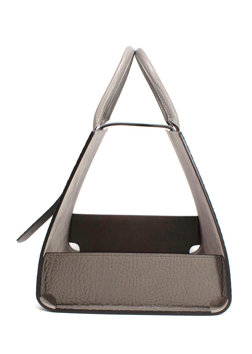 Giorgio Armani Azul Leather Open Storage Bag