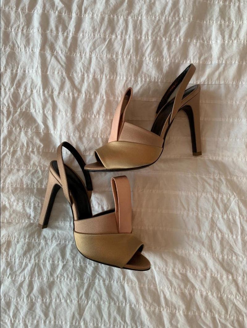 Hermes Satin Pleated Sandals