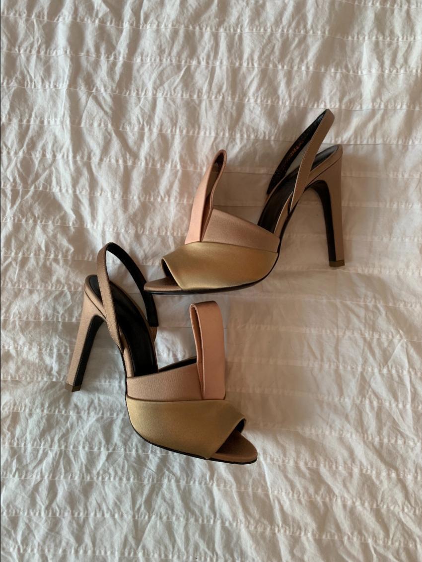 Hermes Satin Pleated Sandals