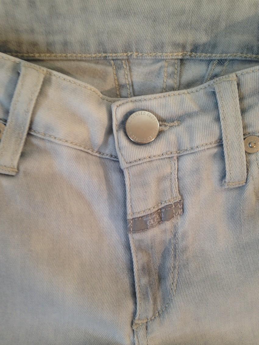 Closed pale grey marl skinny stretchy jeans