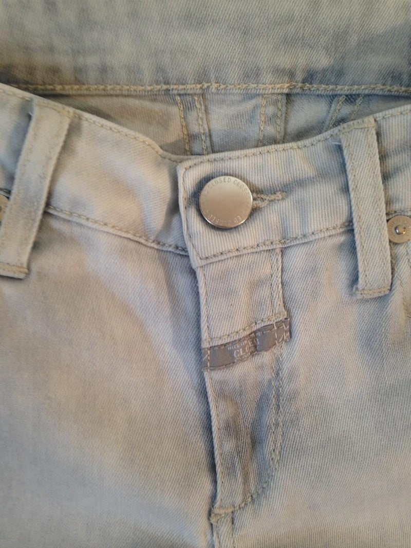 Closed pale grey marl skinny stretchy jeans