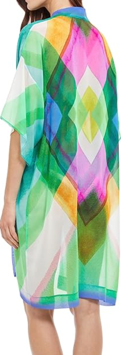 Gottex Diagonal Dreams Open Kimono Swimwear Cover Up