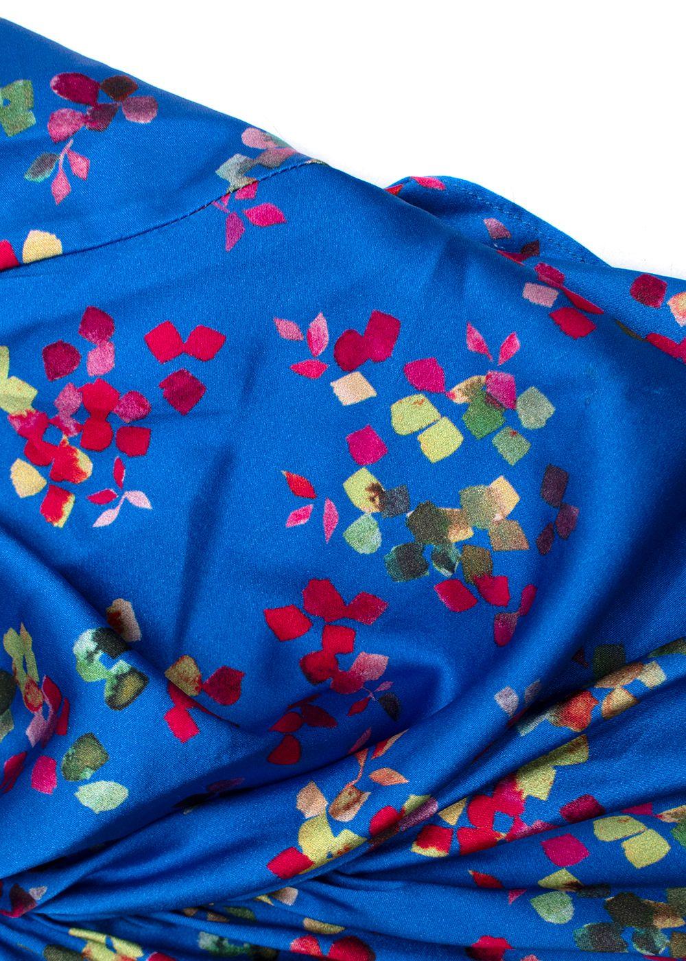Caroline Constas Colette Dress in Blue Floral