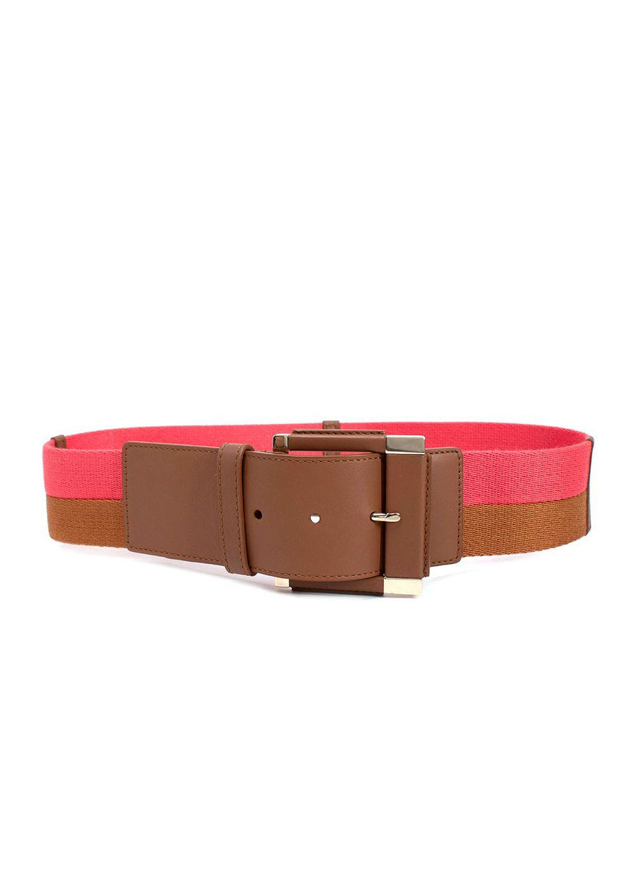 Loro Piana Bicolour Fabric Belt - Size 75