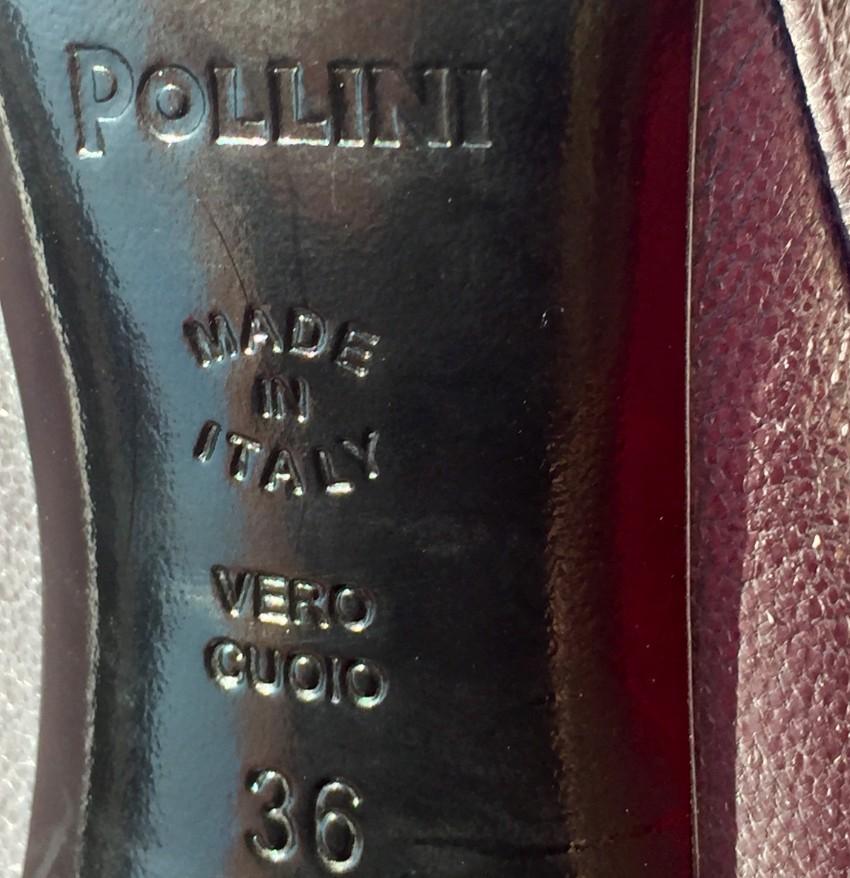 Pollini Metallic Leather Ankle Boots